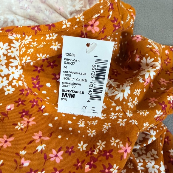 The Children's Place Floral Long Sleeve Dress- Size Medium 7/8- NWT - Picture 3 of 5